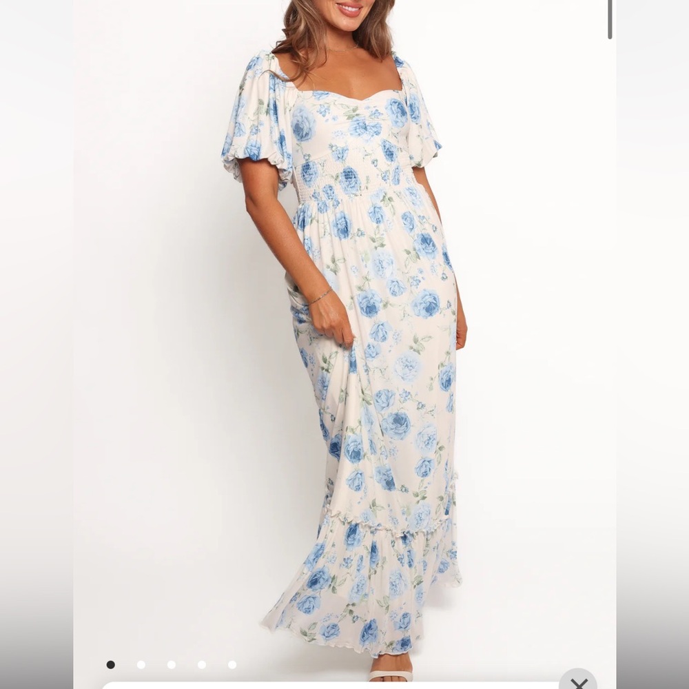 Devon Maxi Short Sleeve Dress - Summer Song Petal & Pup